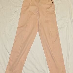 Vintage Chic Pink High-Waisted Trousers